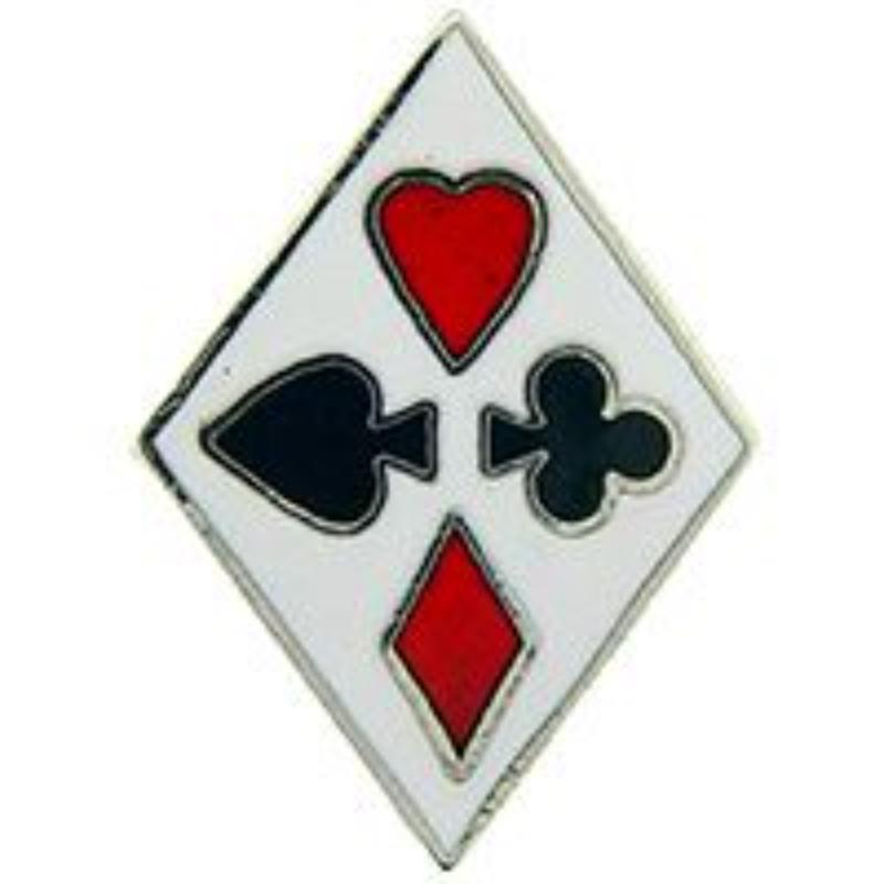 P00587 Pin - Cards, All Suits - 1 in.