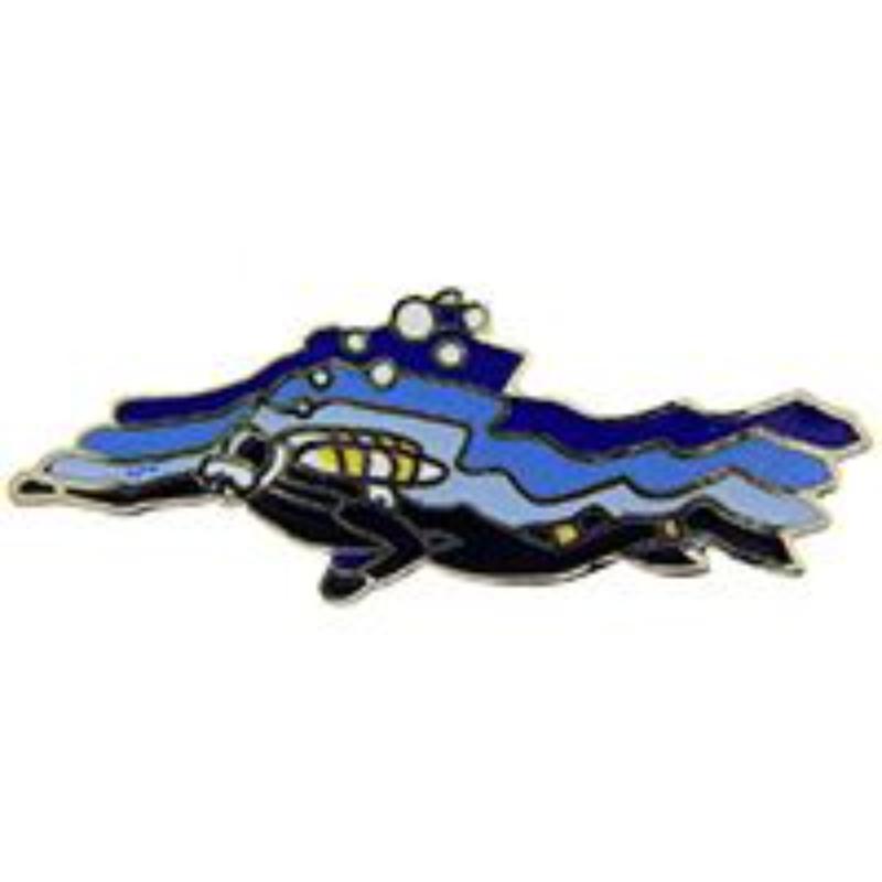 P00595 Pin - Scuba Diver - 1 in.
