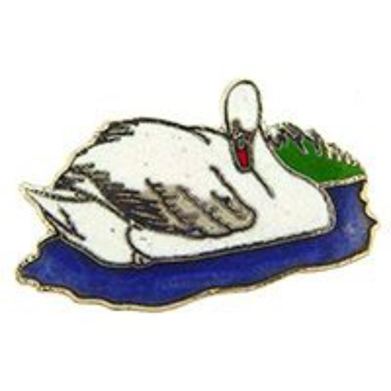 P00618 Pin - Bird, Swan Lake - 1 in.