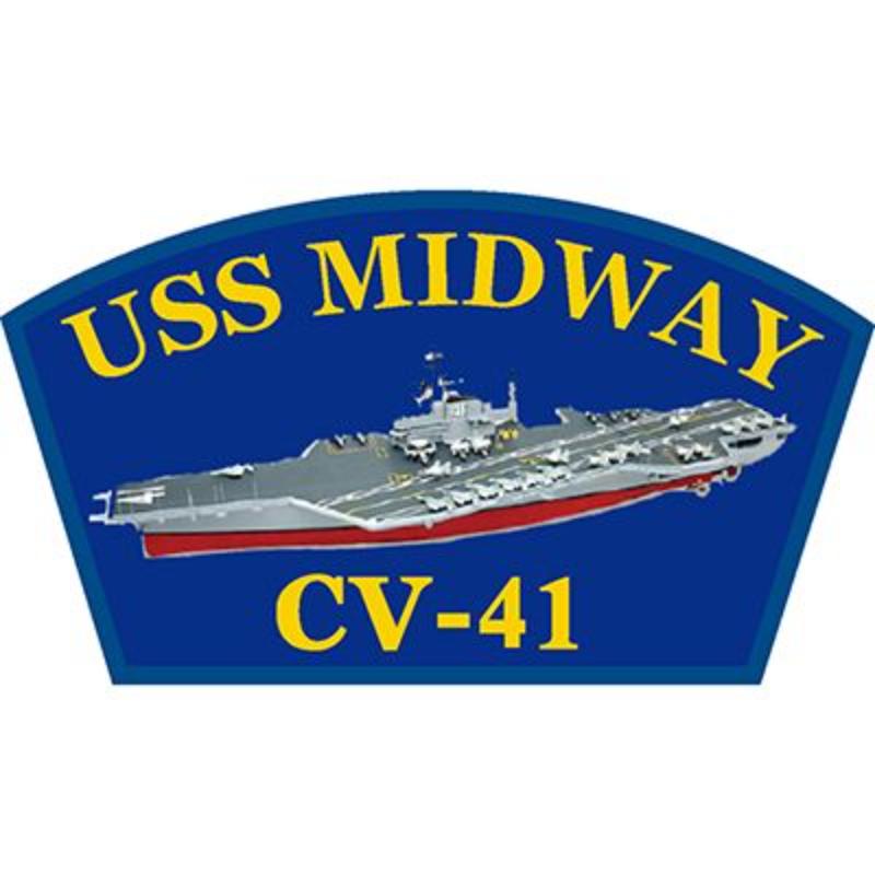 PM0224 Patch - USS, Midway - 4 x 2.25 in.
