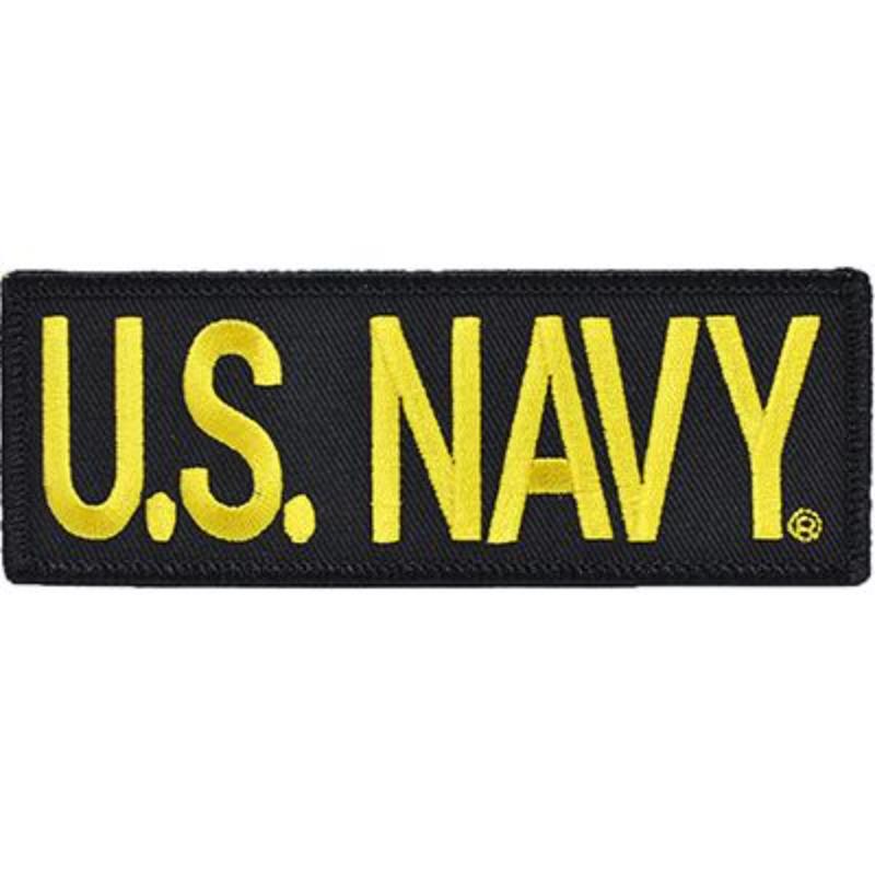 PM0239 Patch - USN, Tab, US.Navy - Gold & Black - 4.63 x 1.63 in.