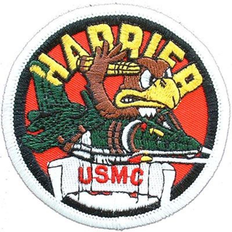 PM0250 Patch - USMC, Harrier - Round - 3.25 in.