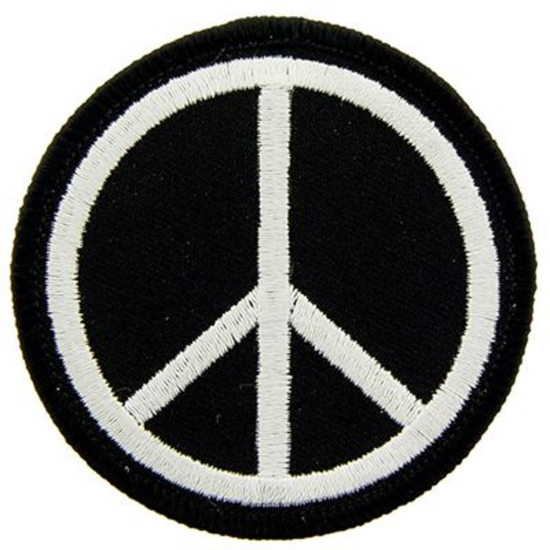 Peace Sign Patch - Multicolor - 2.75 in. - Durable Embroidery