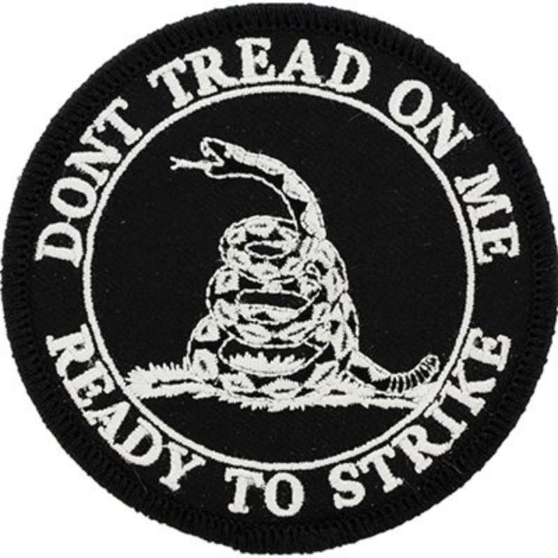 PM0461 Patch - Dont Tread on Me - Black - 3.63 in.