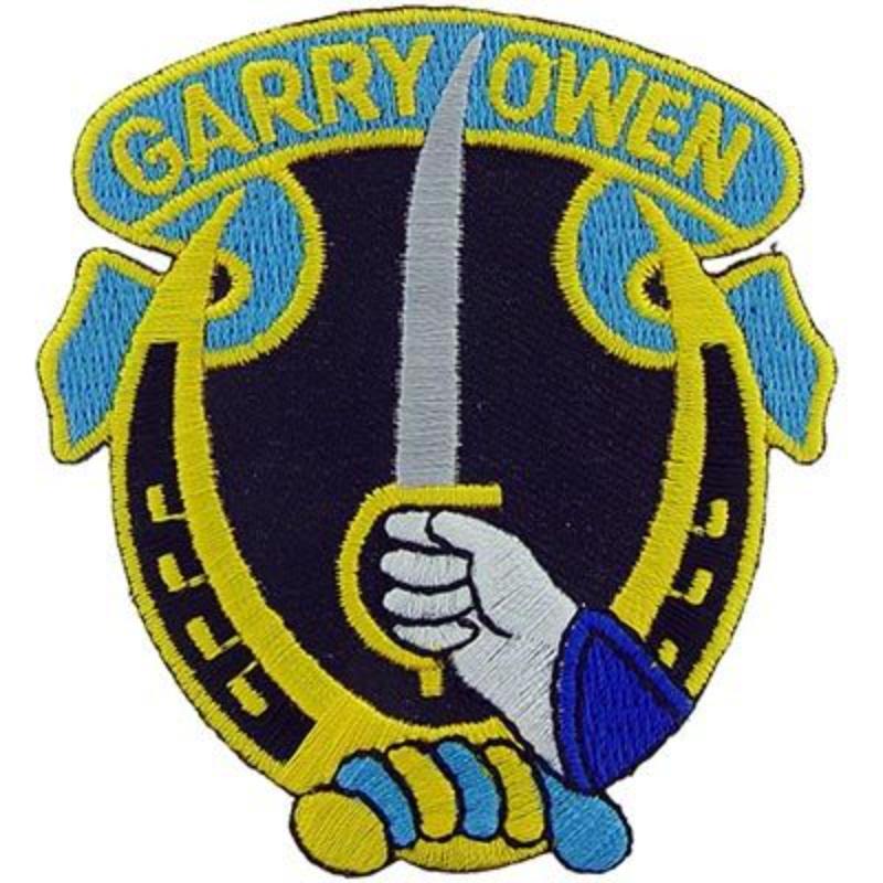 PM0586 Patch - Army, 7th Cavalry - Garry Owen - 3.13 in.