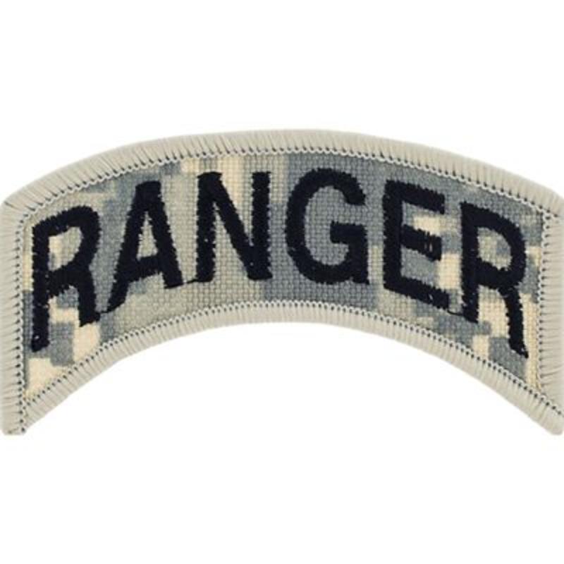 PM0611 Patch - Army, Tab, Ranger - Camo - 3.5 x 1.69 in.