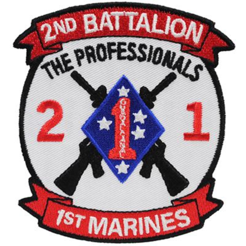 PM0646 Patch - USMC, 2nd BN 1st - 3.5 in.