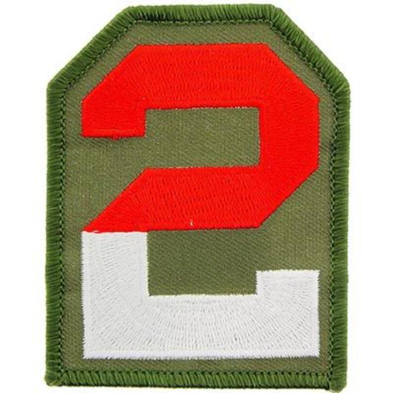 Army 2nd Army Patch - Black - 3.13 in. - Durable Embroidery