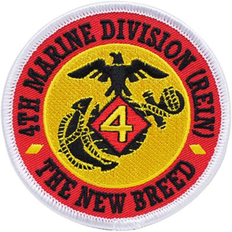 PM0814 Patch - USMC, 4th Division, Rein - 3.63 in.