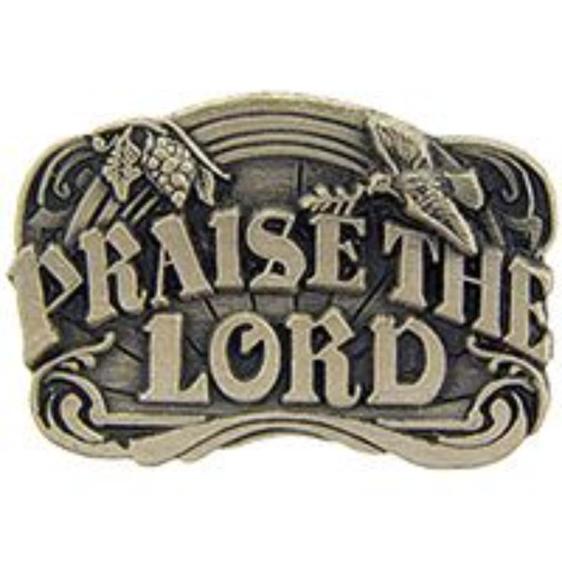 P00729 Pin - Religious, Praise The Lord - 1.125 in.