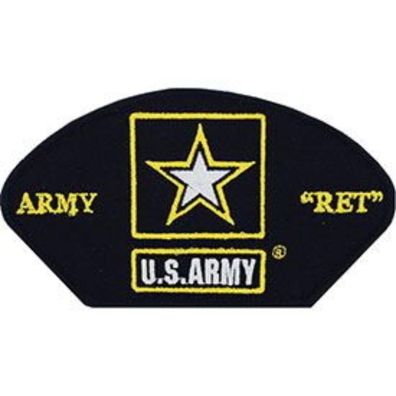 PM1358 Patch - Army, Hat, Retired - 5.25 x 3 in.