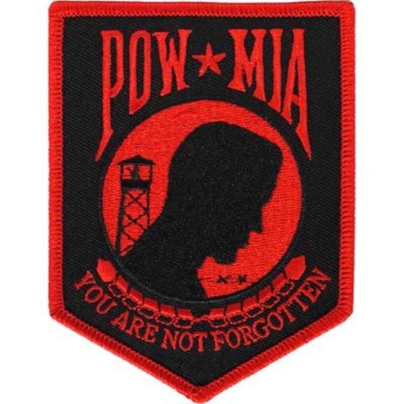 PM1396 Patch - Pow Mia - Red & Black - 4.23 in.