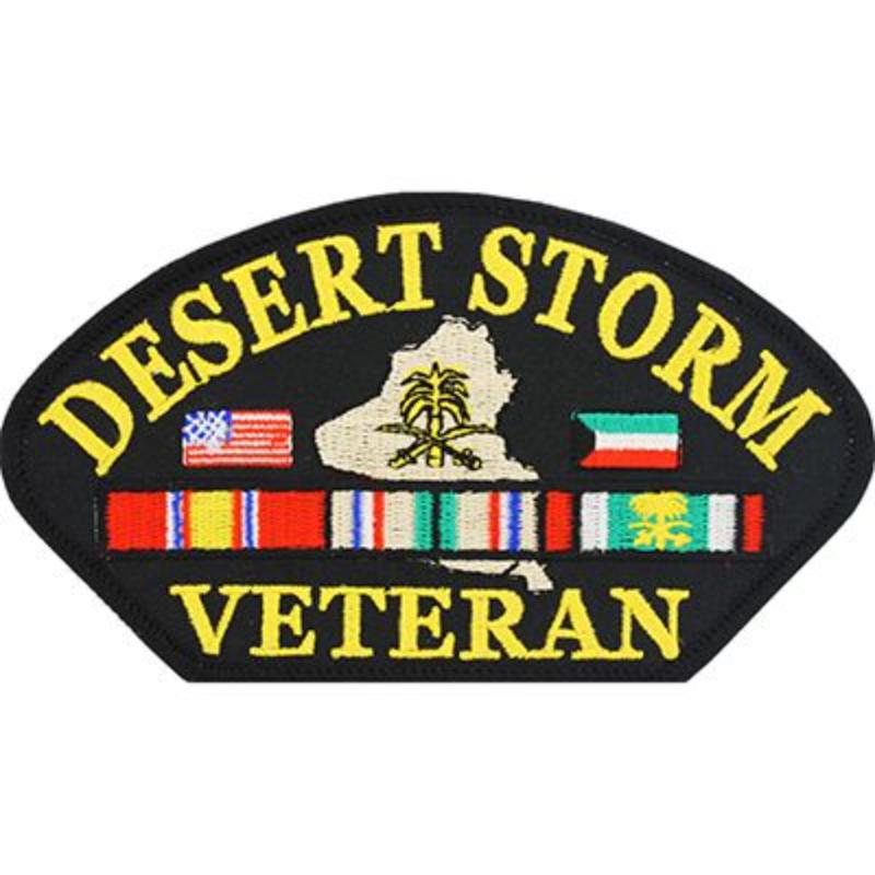 PM1448 Patch - Desert Strom Hat, Veteran - 5.25 x 3 in.