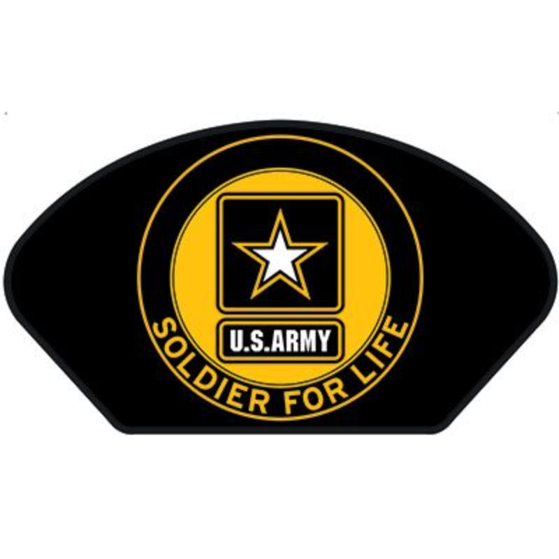 PM1491 Patch - Army, Hat, Soldier for Life - 5.25 x 3 in.