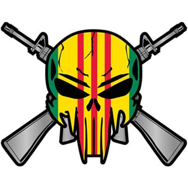PM3099 Patch - Vietnam, Sniper Skull & Rifles - 3.63 in.