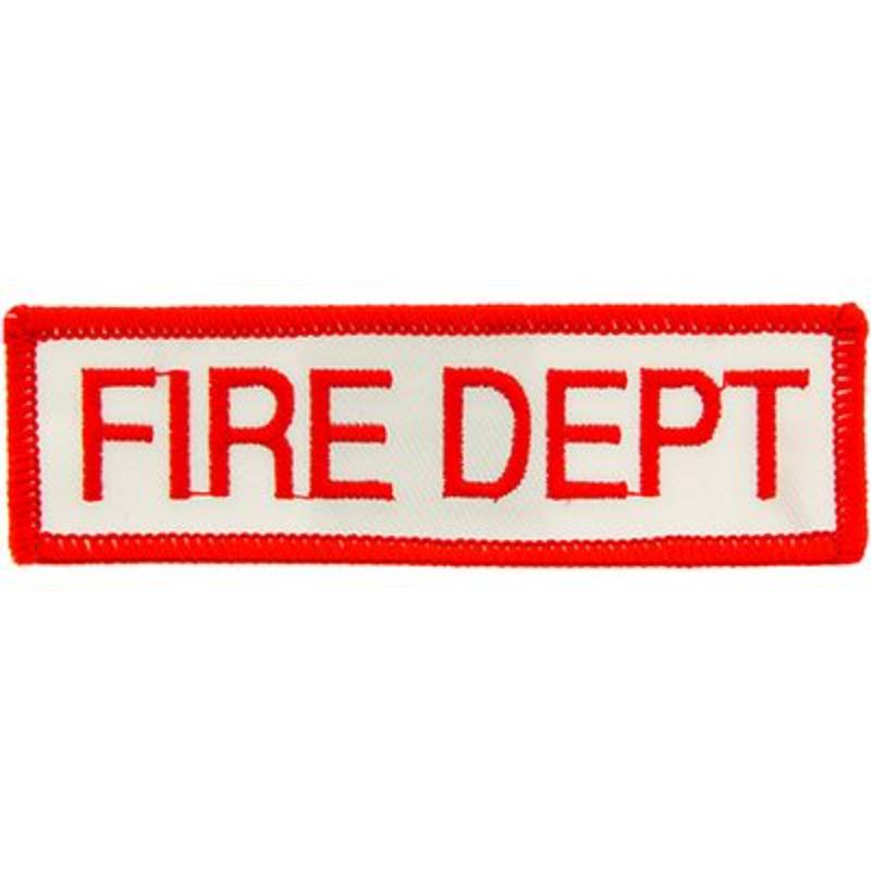 PM3401 Patch - Fire Tab Department - Red & White - 4 x 1.25 in.