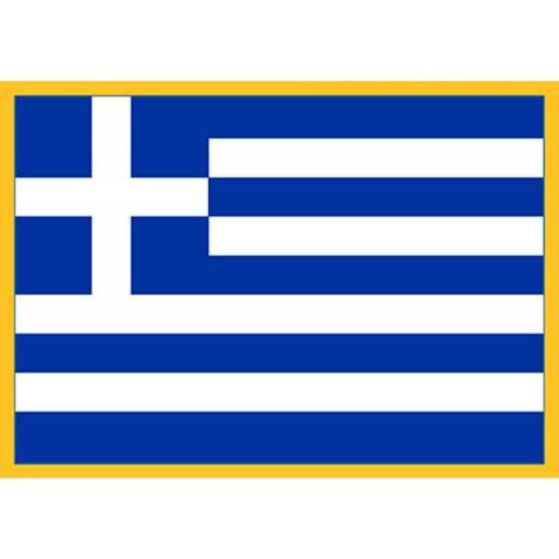 Greece Patch - 3.5 x 2.5 in. - Durable Embroidery