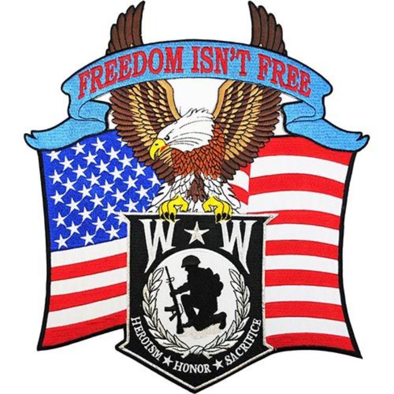 PM9059 Patch - Wounded Warrior, Eagle - 12 in.
