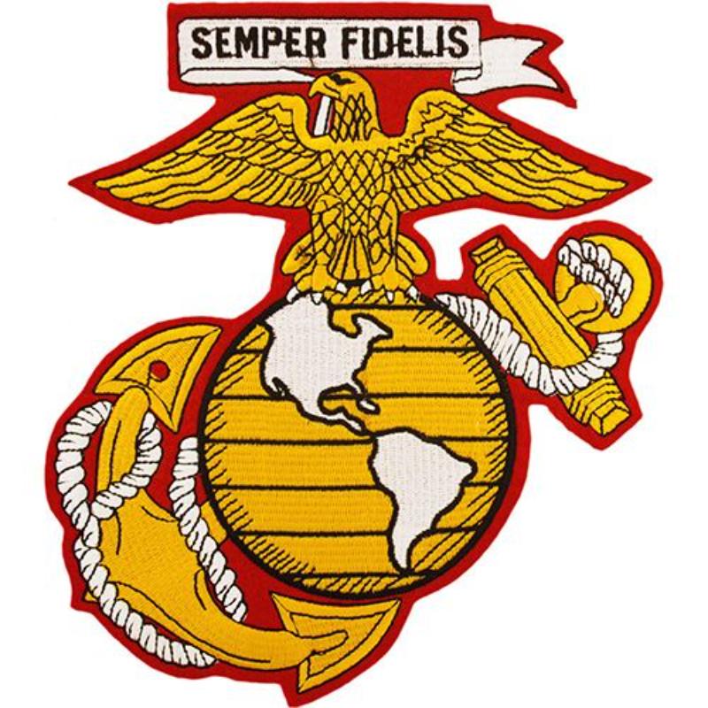 PM9068 Patch - USMC EGA - Yellow & White - 6.5 in.