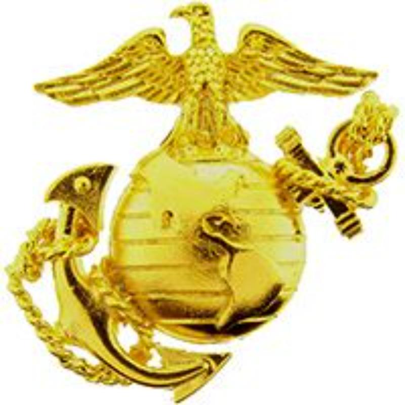 USMC Emblem Pin - Gold - Medium - 1.38 in. - Durable Design