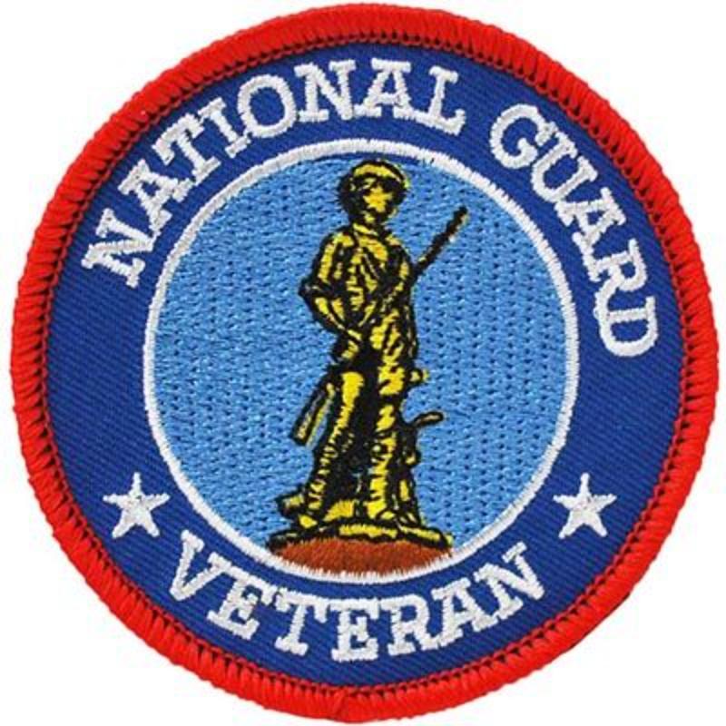 PM0965 Patch - National Guard, Veteran - 3.63 in.
