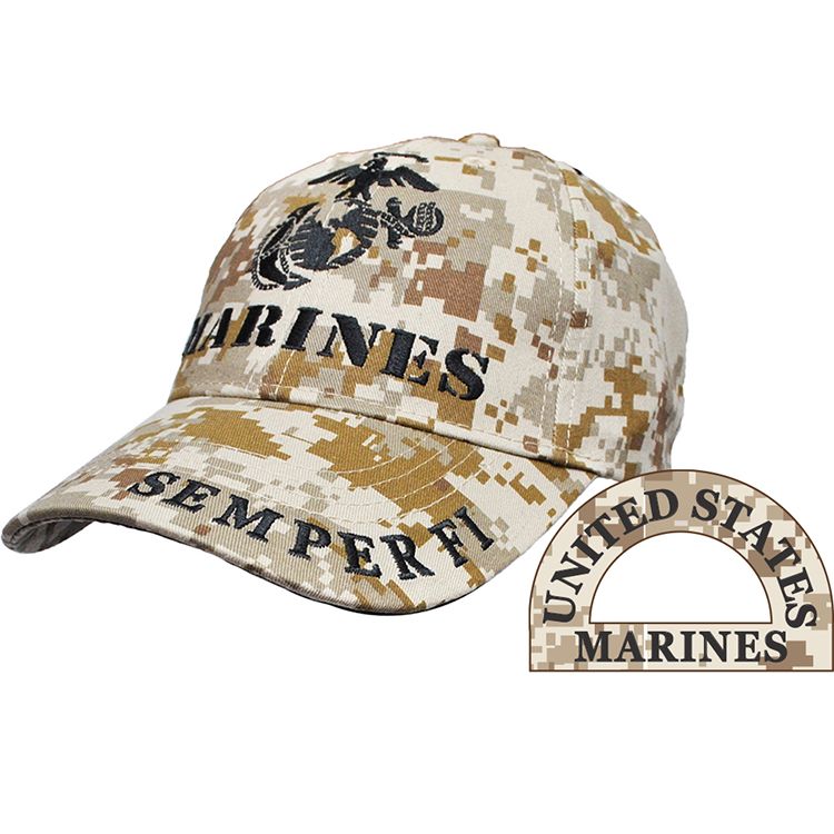 CP00326 Cap - USMC, EGA, Marines - Desert Camo