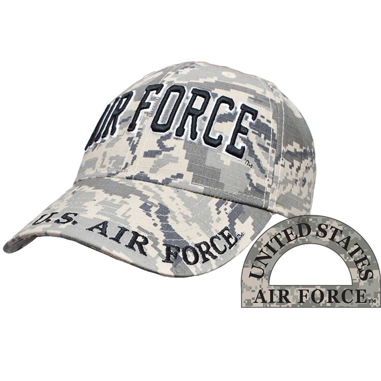 CP00418 Cap - USAF, Air Force, Letters - Camo