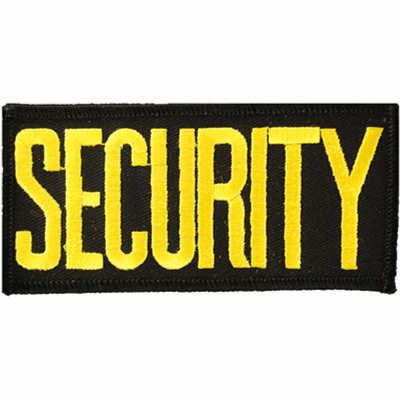 PM4073 Patch - Security Tab - Yellow & Black - 4 x 2 in.