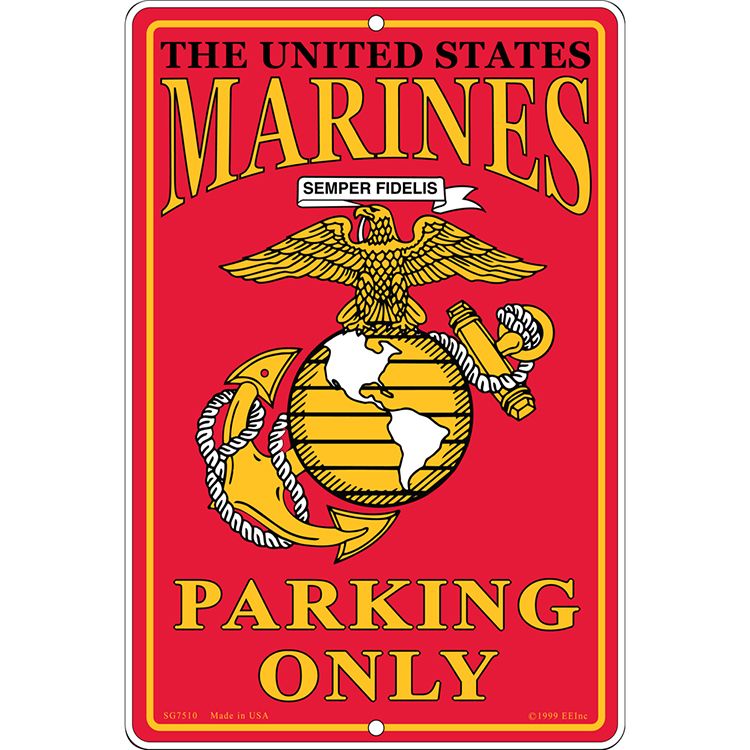 SG7510 Sign - U.S.Marines, Parking - 8 x 12 in.