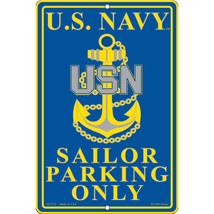 SG7514 Sign - U.S.Navy, Parking - 8 x 12 in.