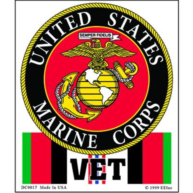 DC0017 Sticker - Enduring Freedom USMC - Clear Vinyl - 3.5 x 4.13 in.