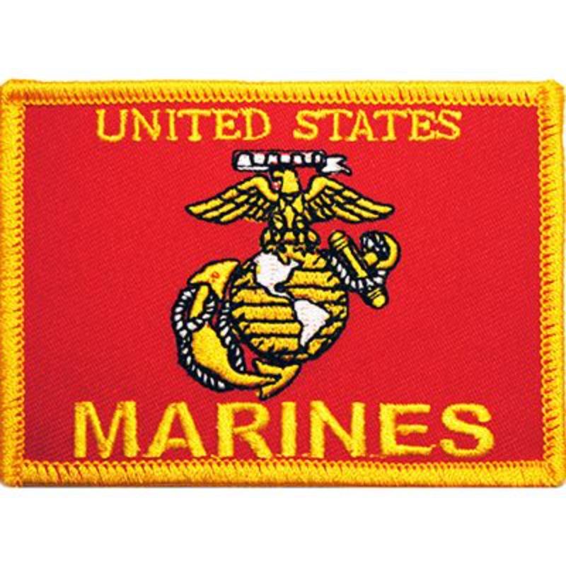PM3830 Patch - USMC, Flag, Marines - 3.5 x 2.63 in.