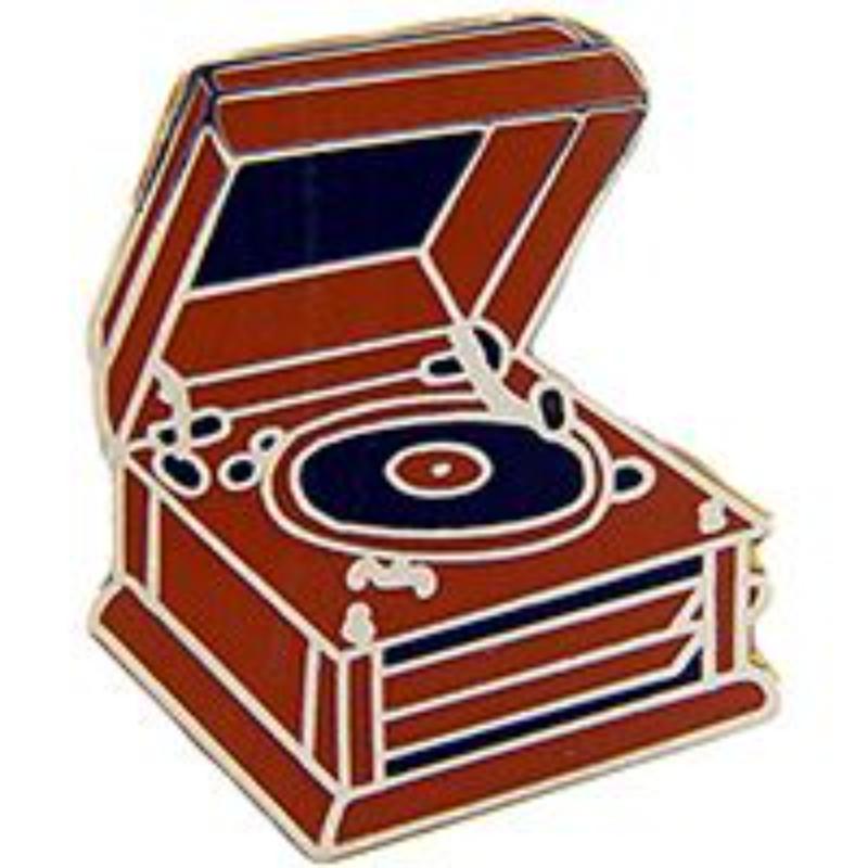 Music Pin - Columbia Grafonola - 1 inch - Durable Design