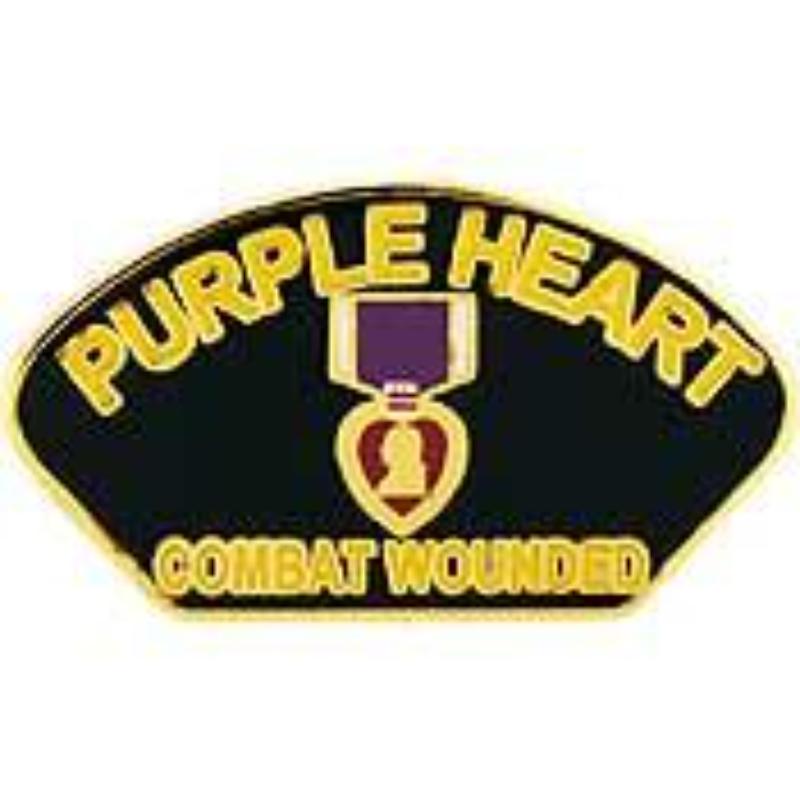 P12253 Pin - Purple Heart, Combat - Wounded - 1.25 in.