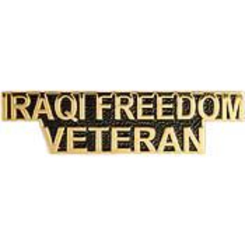 P13014 Pin - Iraqi Freedom, Script - Veteran - 1.5 in.