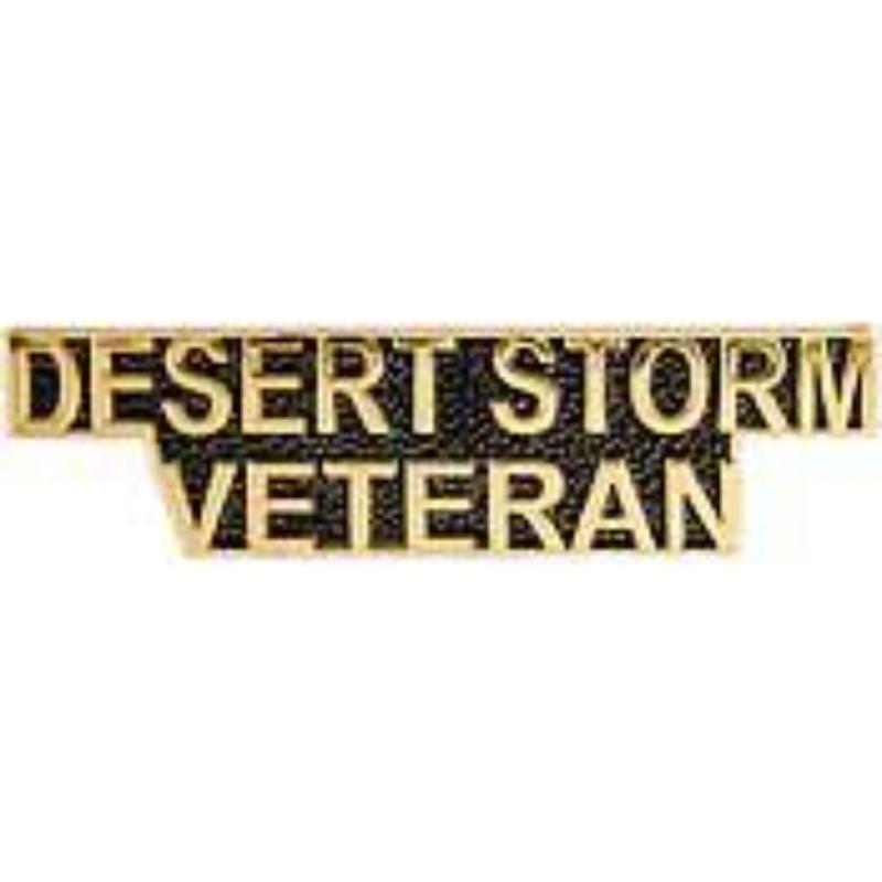 P13015 Pin - Desert Strom Script Veteran - 1.5 in.