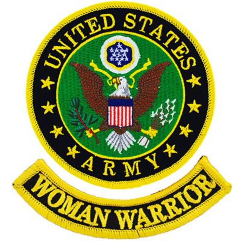 PM0972 Patch - Army, Woman Warrior - 2 Piece - 3.75 in.