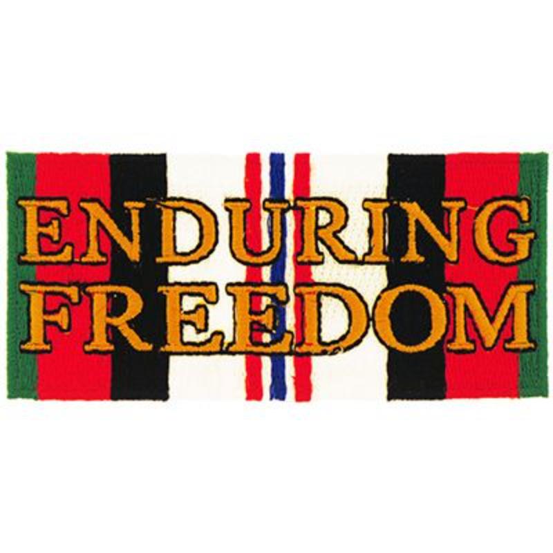 PM3237 Patch - Enduring Freedom, Ribbon - 4 x 1.88 in.
