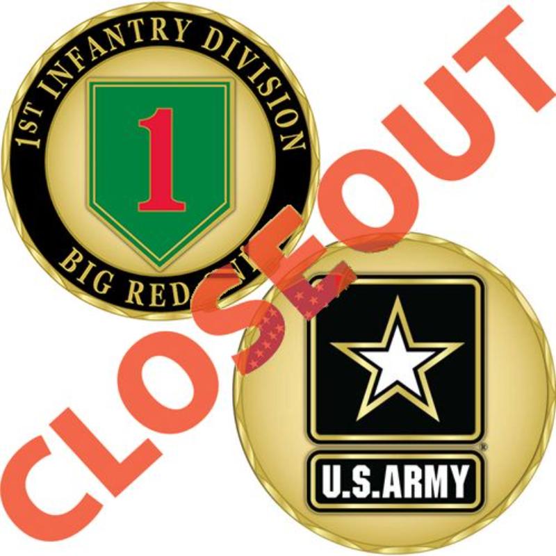 CH1050 Challenge Coin - Army, 1st - Infantry Division - 1.75 in.