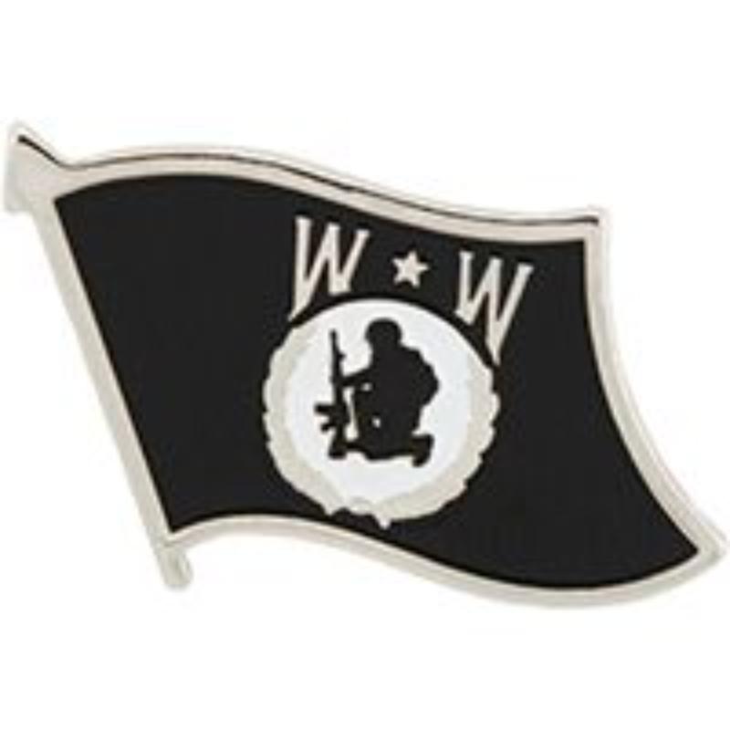P62617 Pin - Wounded Warrior, Flag - 1 in.