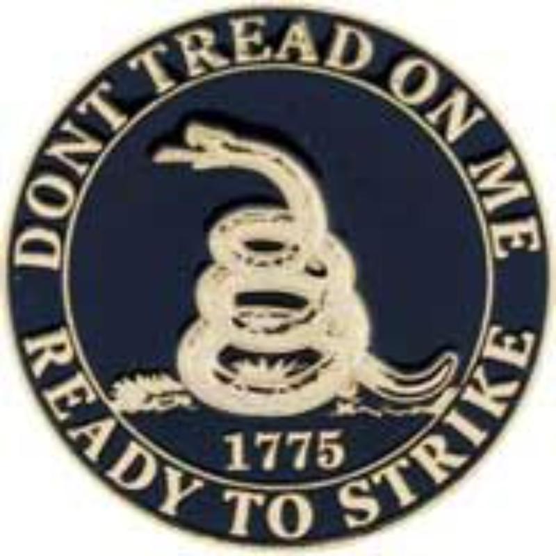 P16260 Pin - Dont Tread on Me, Black - 1.5 in.
