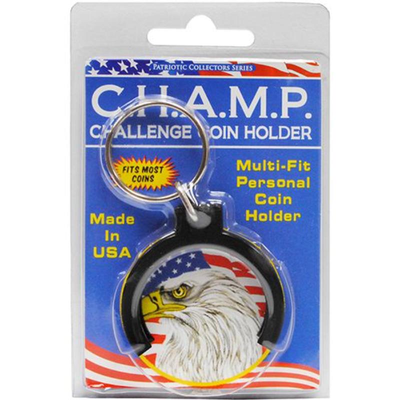 Picture of Eagle Emblems CH9508 Challenge Coin Key Ring - Champ Multi-Fit Design