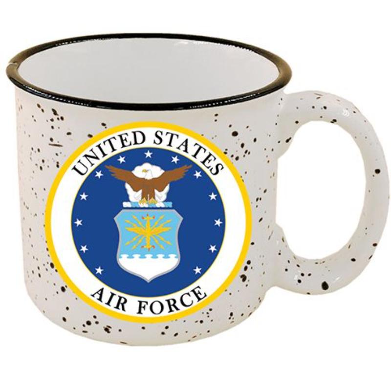 Picture of Eagle Emblems CU0401 Cup - Coffee, US Air Force Emblem - Stone-Speckled Camper - 14 oz