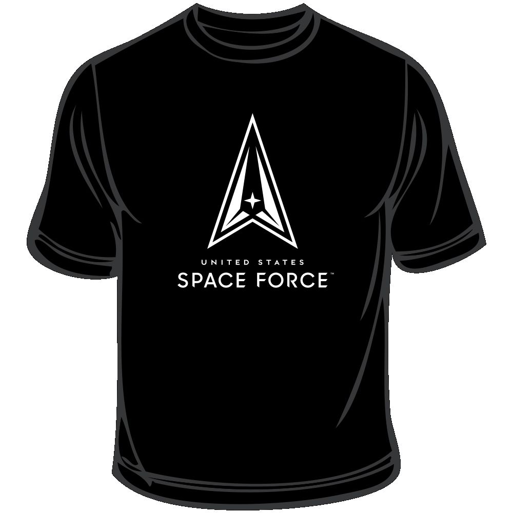 CS0610 T-Shirt - US Space Force USSF, Black