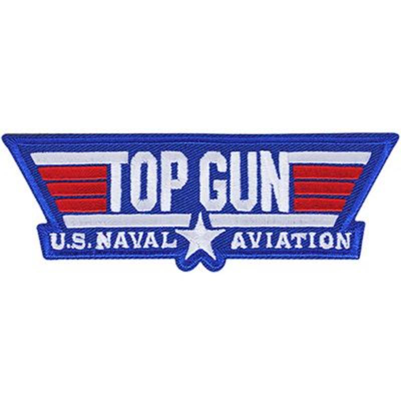 PM0438V Patch - USN, Top Gun Logo - Cloth Hook & Eye - 4.25 in.