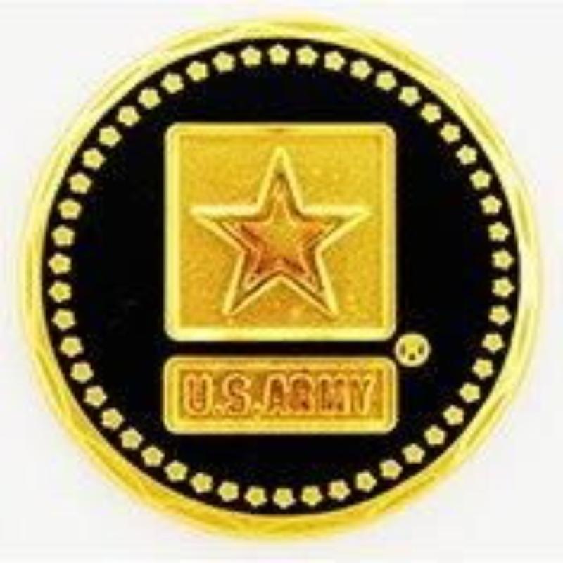 P12694 Pin - Army Logo, Stars - 1 in.