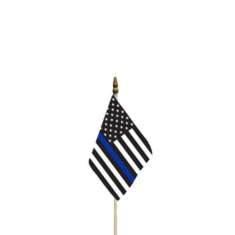 F6474 Flag - Police, Blue Line - 4 x 6 in.