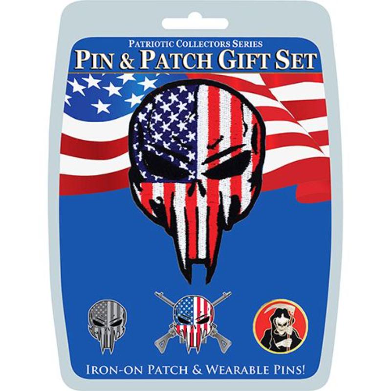 Picture of Eagle Emblems DIS0141 Gift Set - Sniper Skull - 3 Pins & 1 Patch