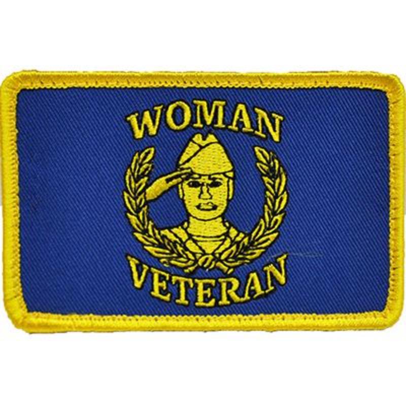 PM0422V Patch - Woman Veteran - Cloth Hook & Eye - 3.5 x 2.25 in.