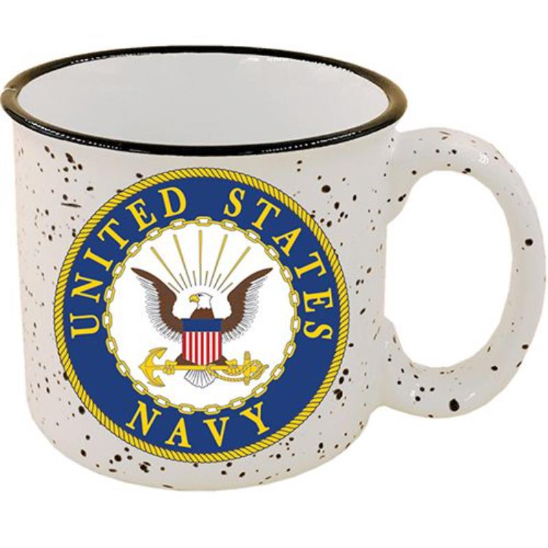 Picture of Eagle Emblems CU0301 Cup - Coffee, US Navy Symbol - Stone-Speckled Camper - 14 oz